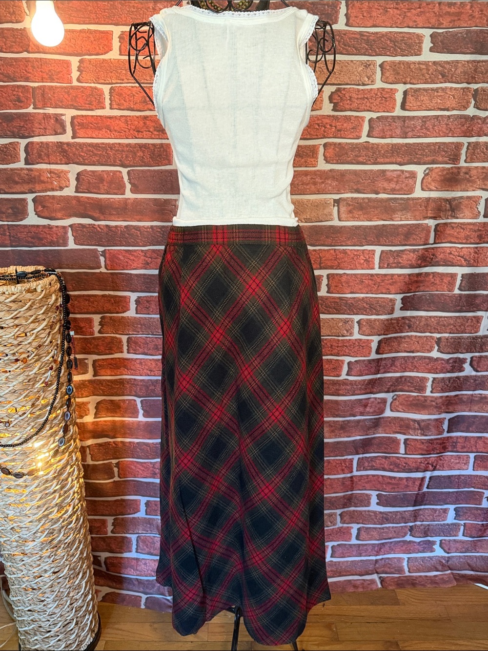 💃🏻 Sag Harbor Maxi Skirt — Red & Black Plaid — Sz 16 / C - Picture 7 of 11